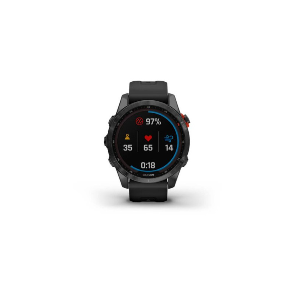 Смарт-годинник Garmin fenix 7S Solar,Slate Gray w/ Black Band, GPS (010-02539-13)