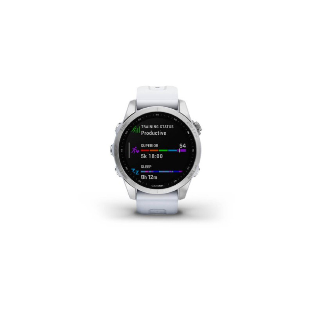 Смарт-часы Garmin fenix 7S Stainless Steel w/Whitestone Band, GPS (010-02539-03)
