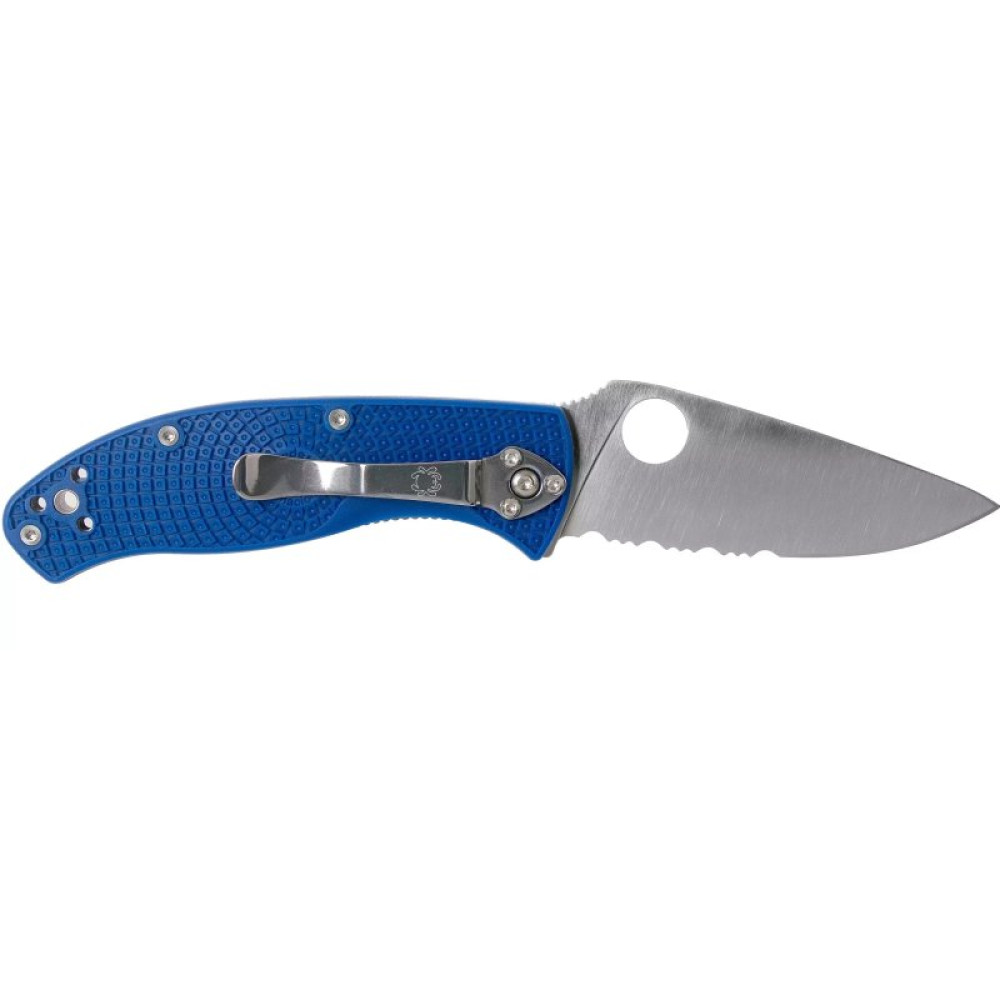 Нож Spyderco Tenacious S35VN полусеррейтор Blue (C122PSBL)