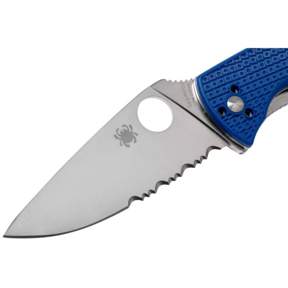 Нож Spyderco Tenacious S35VN полусеррейтор Blue (C122PSBL)