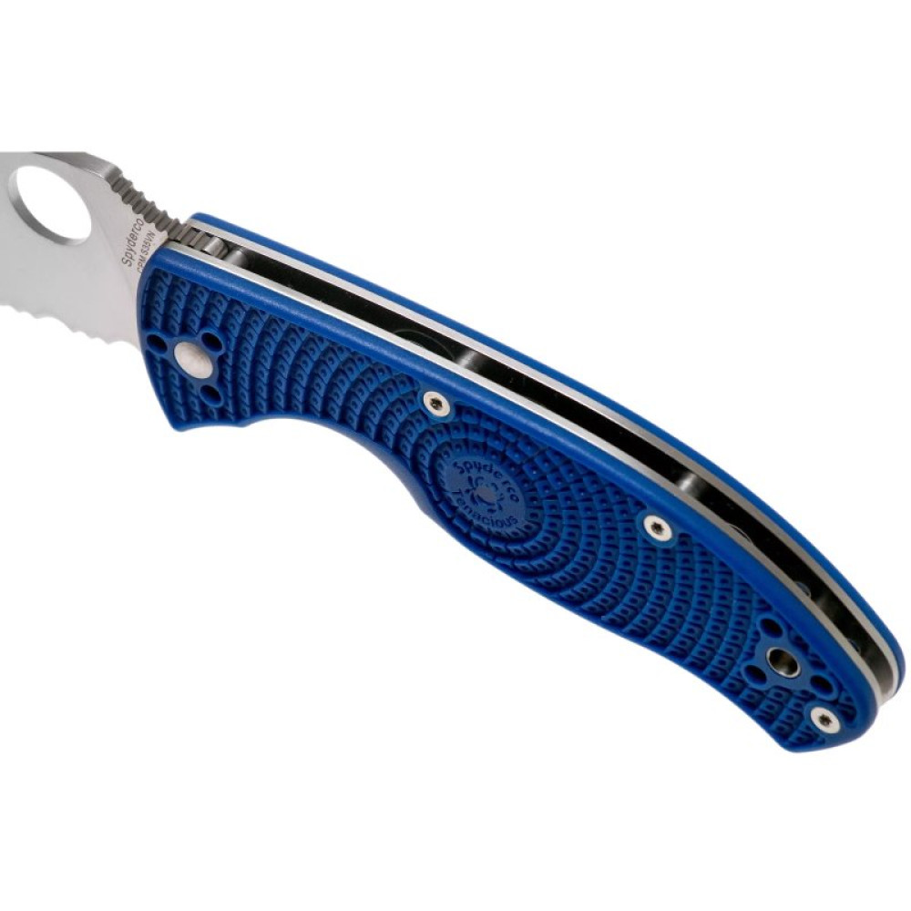 Нож Spyderco Tenacious S35VN полусеррейтор Blue (C122PSBL)