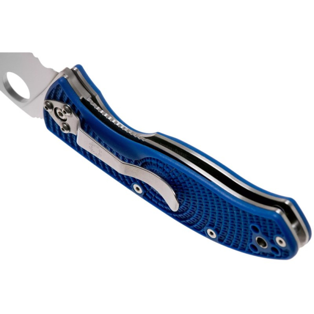 Нож Spyderco Tenacious S35VN полусеррейтор Blue (C122PSBL)