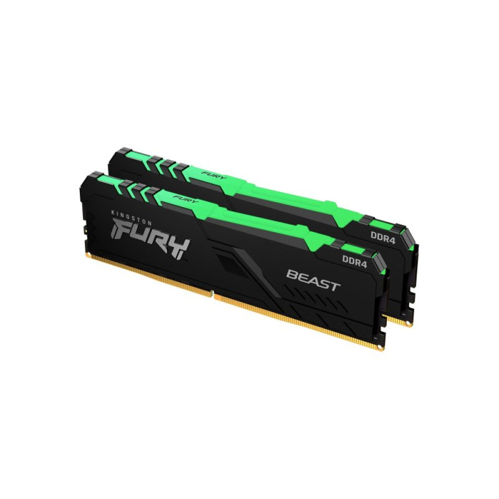 Модуль памяти для компьютера DDR4 64GB (2x32GB) 2666 MHz Beast RGB Kingston Fury (ex.HyperX) (KF426C16BBAK2/64)