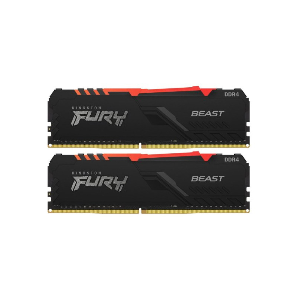 Модуль памяти для компьютера DDR4 64GB (2x32GB) 2666 MHz Beast RGB Kingston Fury (ex.HyperX) (KF426C16BBAK2/64)