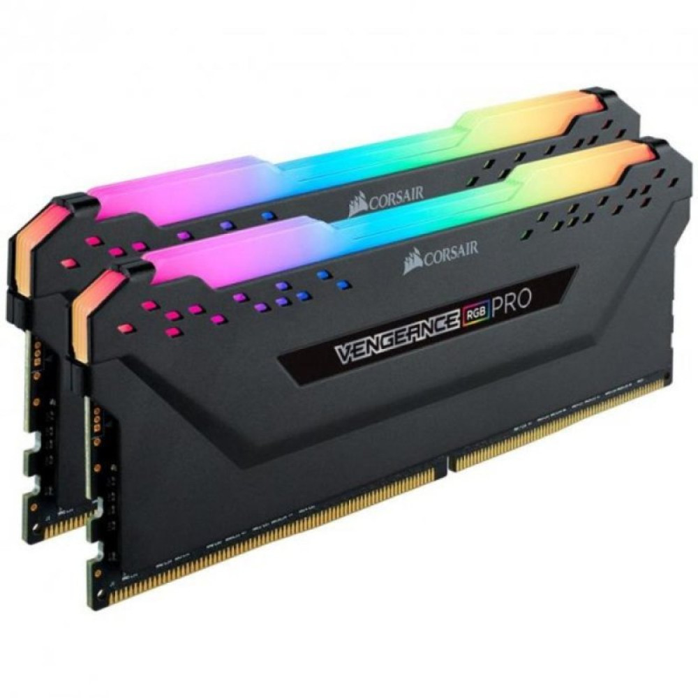 Модуль памяти для компьютера DDR4 32GB (2x16GB) 3200 MHz Vengeance RGB Pro Black Corsair (CMW32GX4M2E3200C16-TUF)