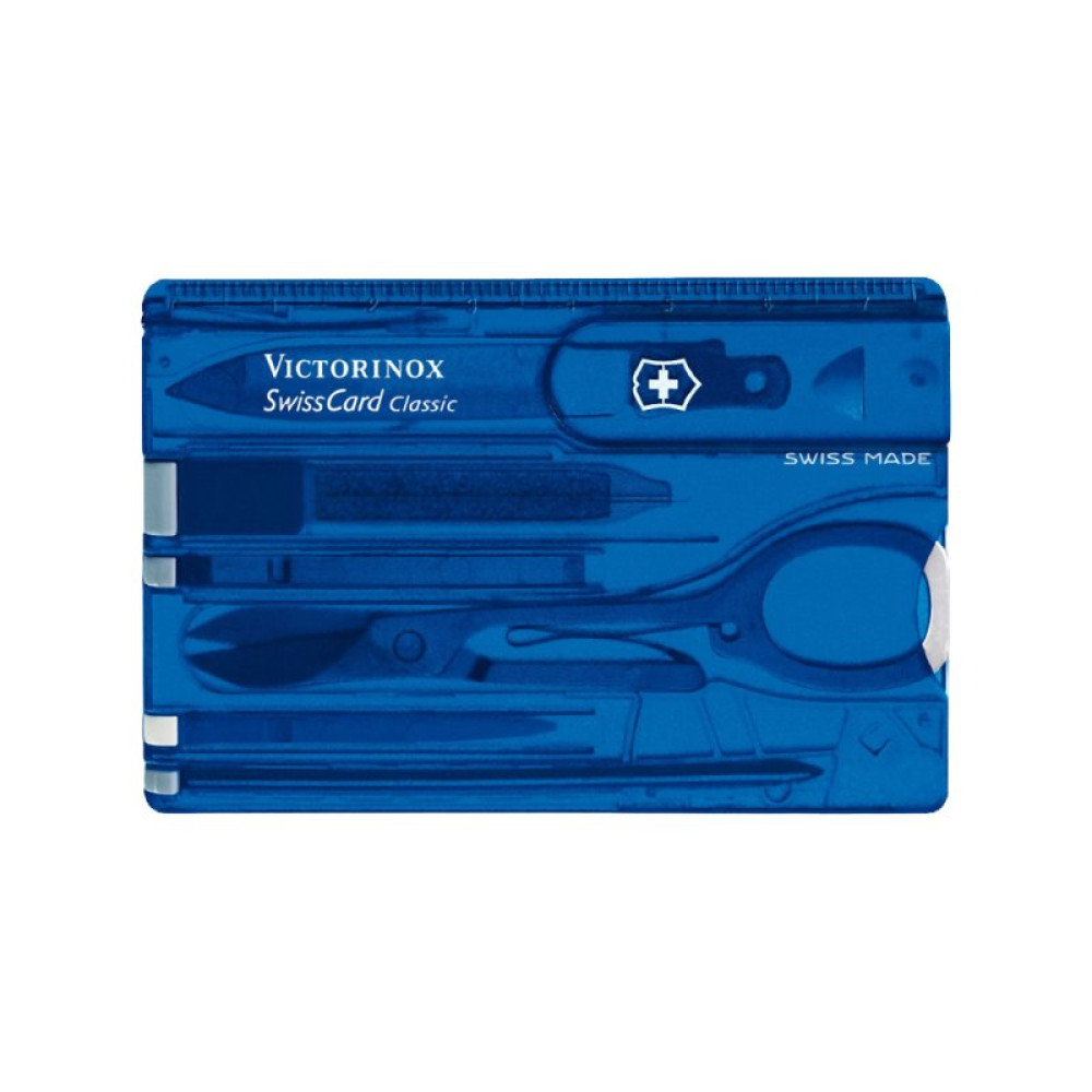 Нож Victorinox SwissCard Transparent Blue (0.7122.T2)