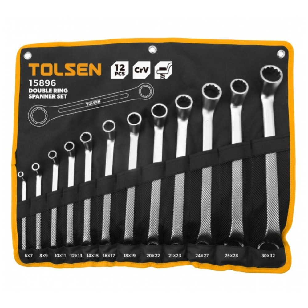 Набор инструментов Tolsen накидных в чехле 12 шт (15896) Набор инструментов Tolsen накидных в чехле 12 шт (15896)