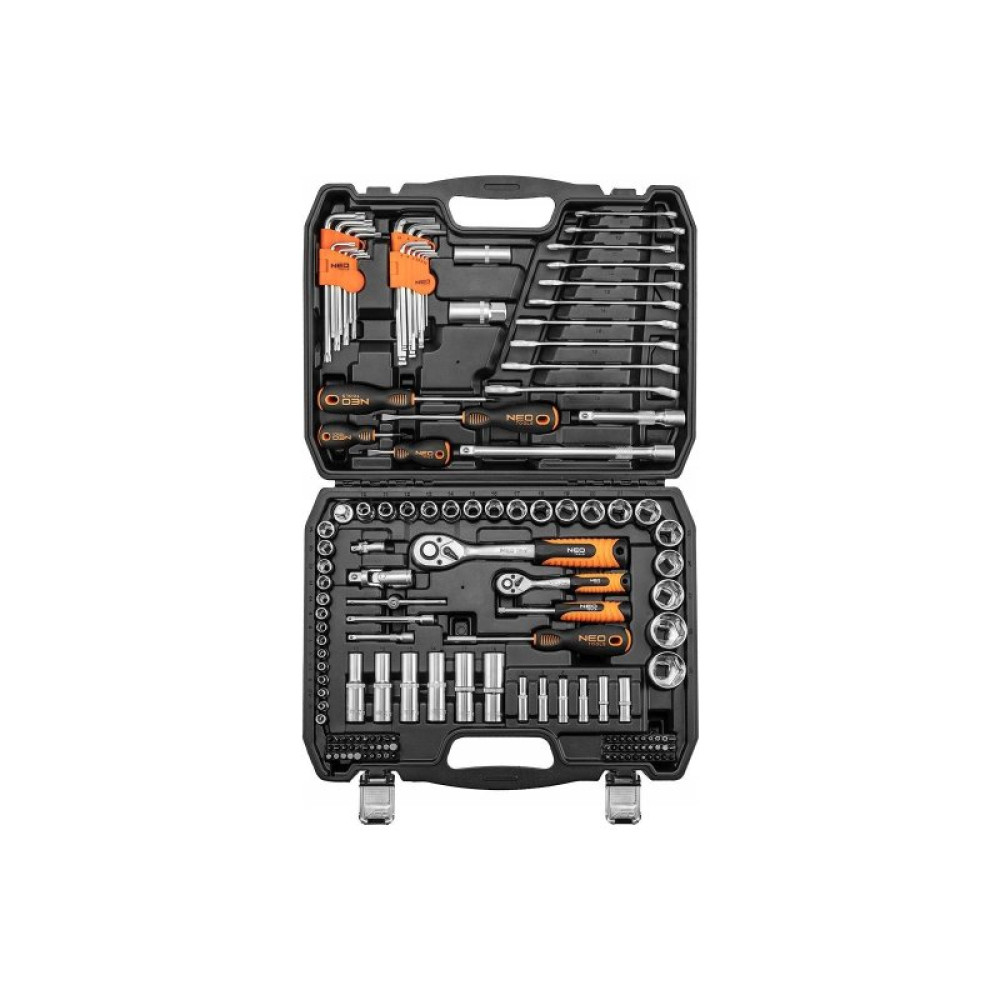 Набор инструментов Neo Tools 1/2", 1/4", 150 шт. (10-210)