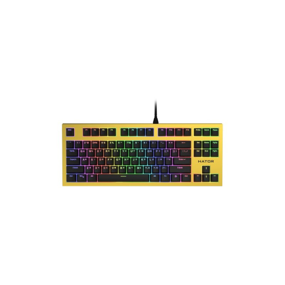 Клавиатура Hator Skyfall TKL PRO USB Yellow (HTK-657)