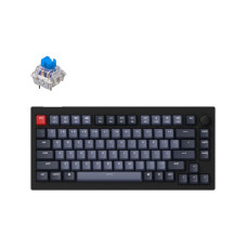 Клавіатура Keychron V1 84 Key QMK Gateron G PRO Blue Hot-Swap RGB Knob Carbon Black (V1D2_KEYCHRON)