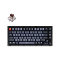 Клавиатура Keychron V1 84 Key QMK Gateron G PRO Brown Hot-Swap RGB Frosted Black (V1A3_KEYCHRON)