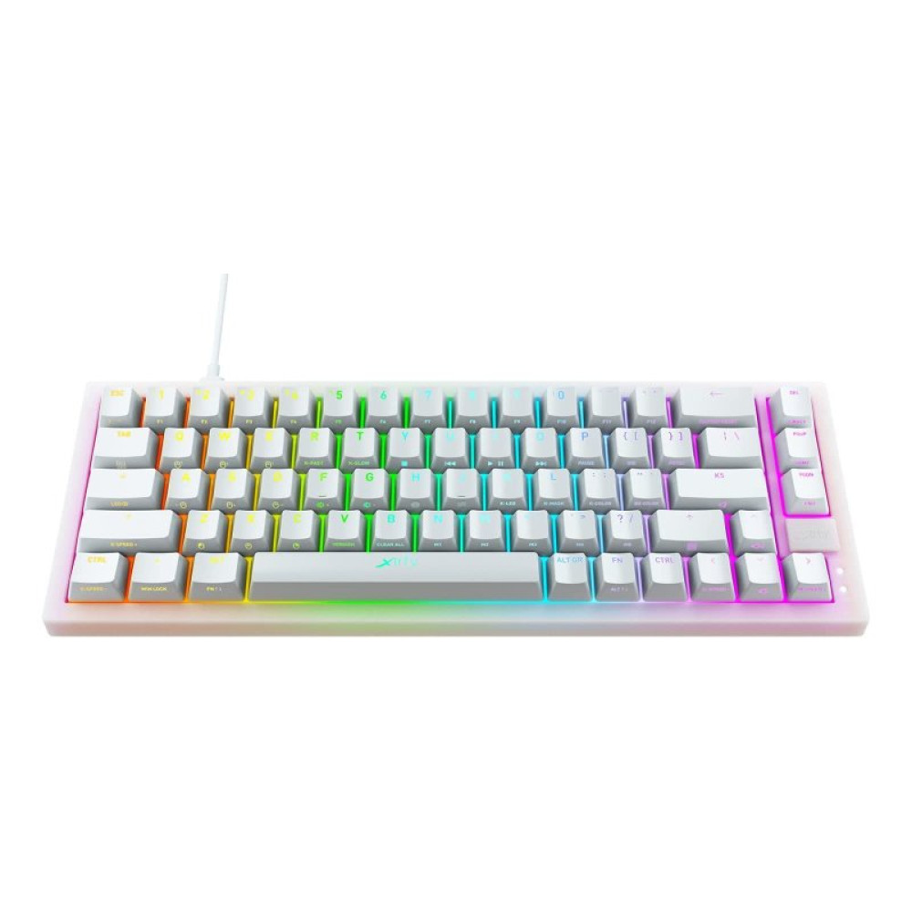 Клавиатура Xtrfy K5 68 keys Kailh Red Hot-swap RGB UA White (K5-RGB-CPT-TPWHITE-R-UKR)