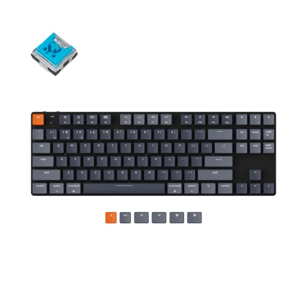 Клавіатура Keychron K1SE 87 Key Optical Blue White Led Hot-Swap Wireless UA Black (K1SED2_KEYCHRON)