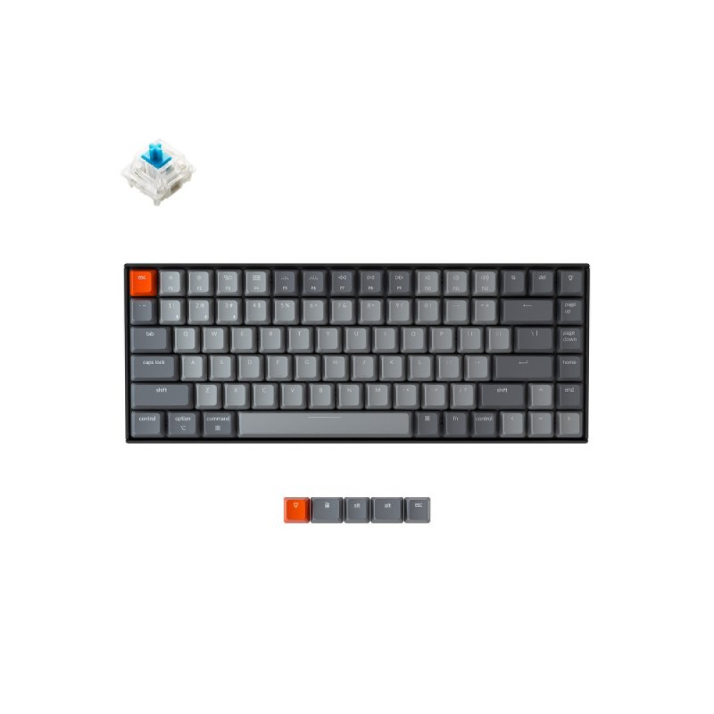 Клавіатура Keychron K2 84 Key Gateron G PRO Blue Hot-Swap RGB Wireless UA Black (K2B2H_KEYCHRON)