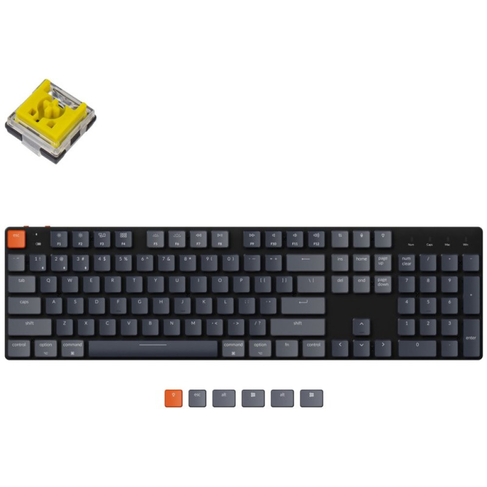 Клавіатура Keychron K5SE 104 Key Optical Banana White Led Hot-Swap Wireless UA Black (K5SED4_KEYCHRON)