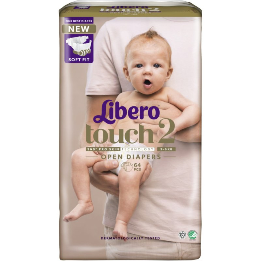 Подгузник Libero Touch 2 3-6 кг 64 шт. (7322541070742) Подгузник Libero Touch 2 3-6 кг 64 шт. (7322541070742)