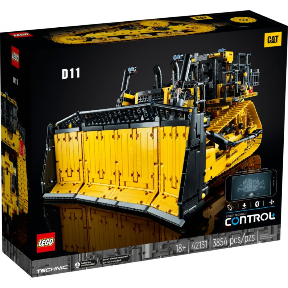 Конструктор LEGO Technic Бульдозер Cat D11 на пульте управления 3854 детали (42131)