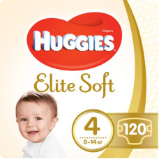 Подгузник Huggies Elite Soft L размер 4 (8-14 кг) Box 120 (5029053578125)