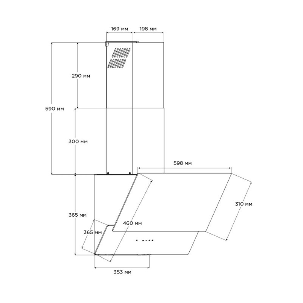 Вытяжка кухонная Pyramida ND 835 WH