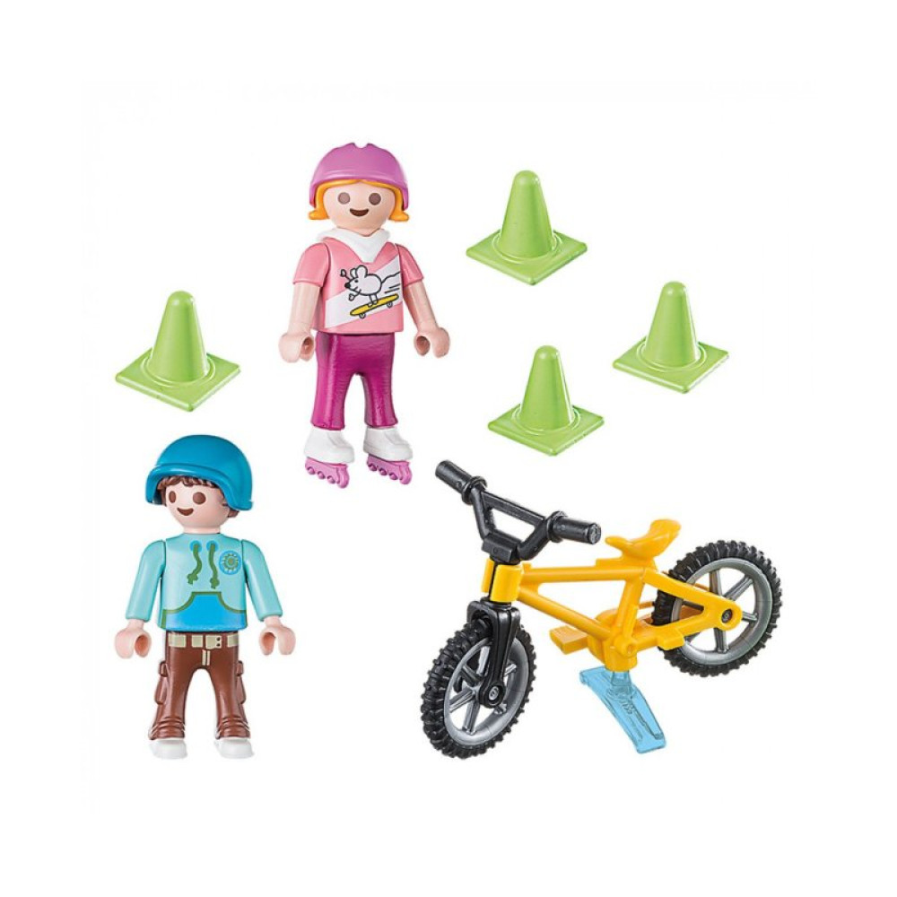 Конструктор Playmobil Дети на велосипеде и роликах (6336479)