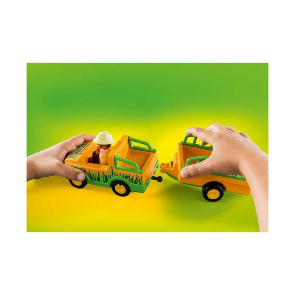 Конструктор Playmobil Джип с прицепом и носорогом (6336519)