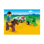 Конструктор Playmobil Машина с повозкой и лошадью (6336518)