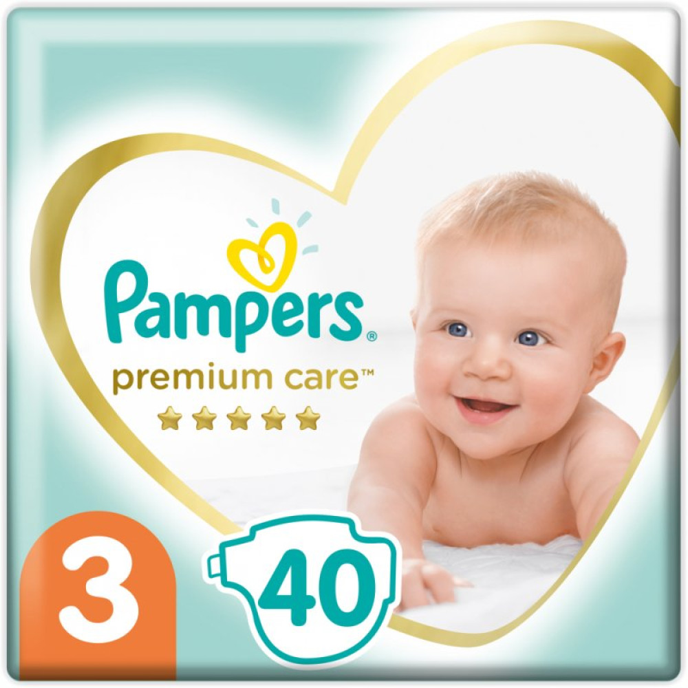 Подгузник Pampers Premium Care Midi Размер 3 (6-10 кг) 40 шт (8001090379337) Подгузник Pampers Premium Care Midi Размер 3 (6-10 кг) 40 шт (8001090379337)