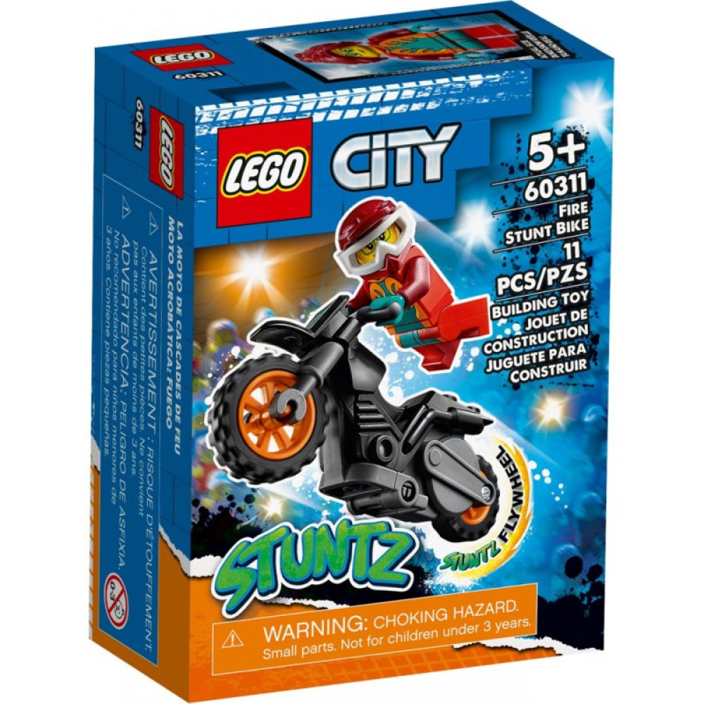 Конструктор LEGO City Stuntz Огненный трюковый мотоцикл 11 деталей (60311)