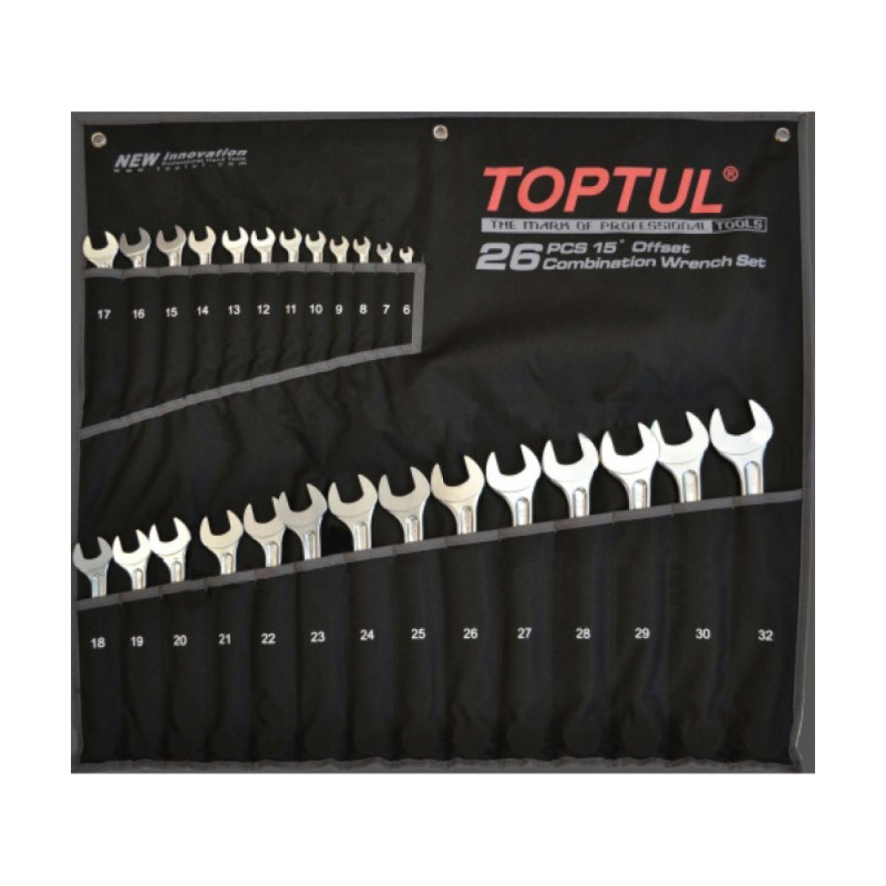 Набор инструментов Toptul ключей комбинированных 26 шт 6-32 мм Super-Torque (GPAW2601)