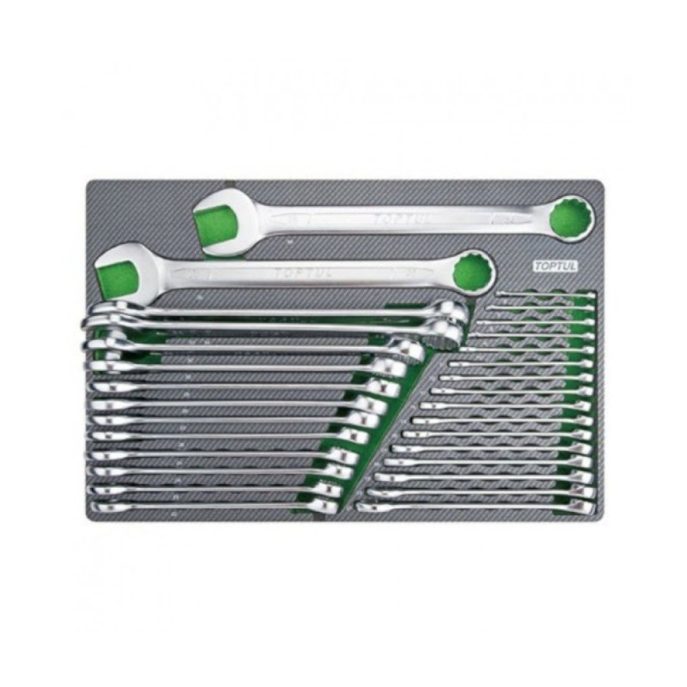 Набір інструментів Toptul ключів комбінованих 6-38мм 30од. (в ложементі) (GED3025)