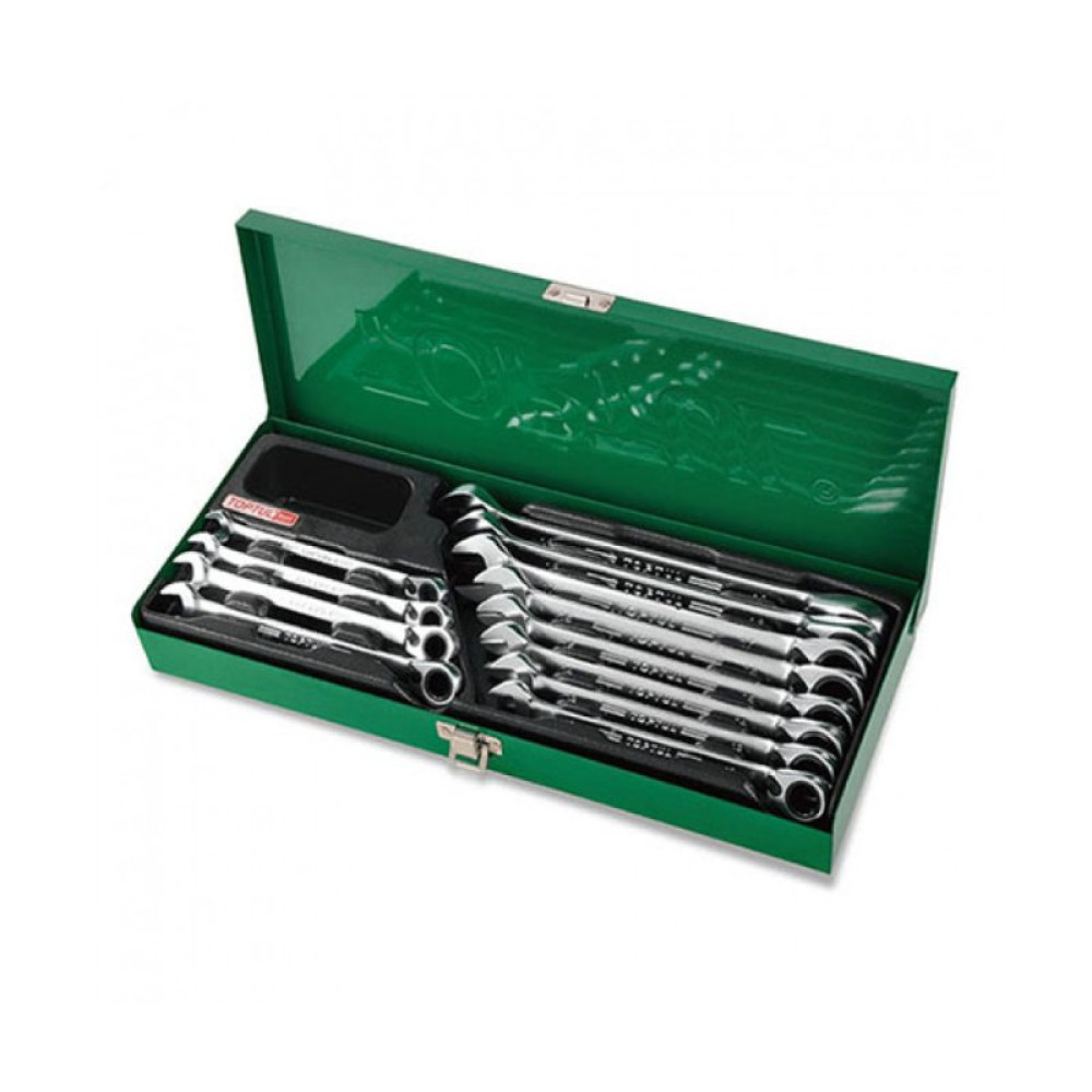 Набор инструментов Toptul ключей комбинированных с трещоткой 8-19мм 12ед. (GAAD1205)