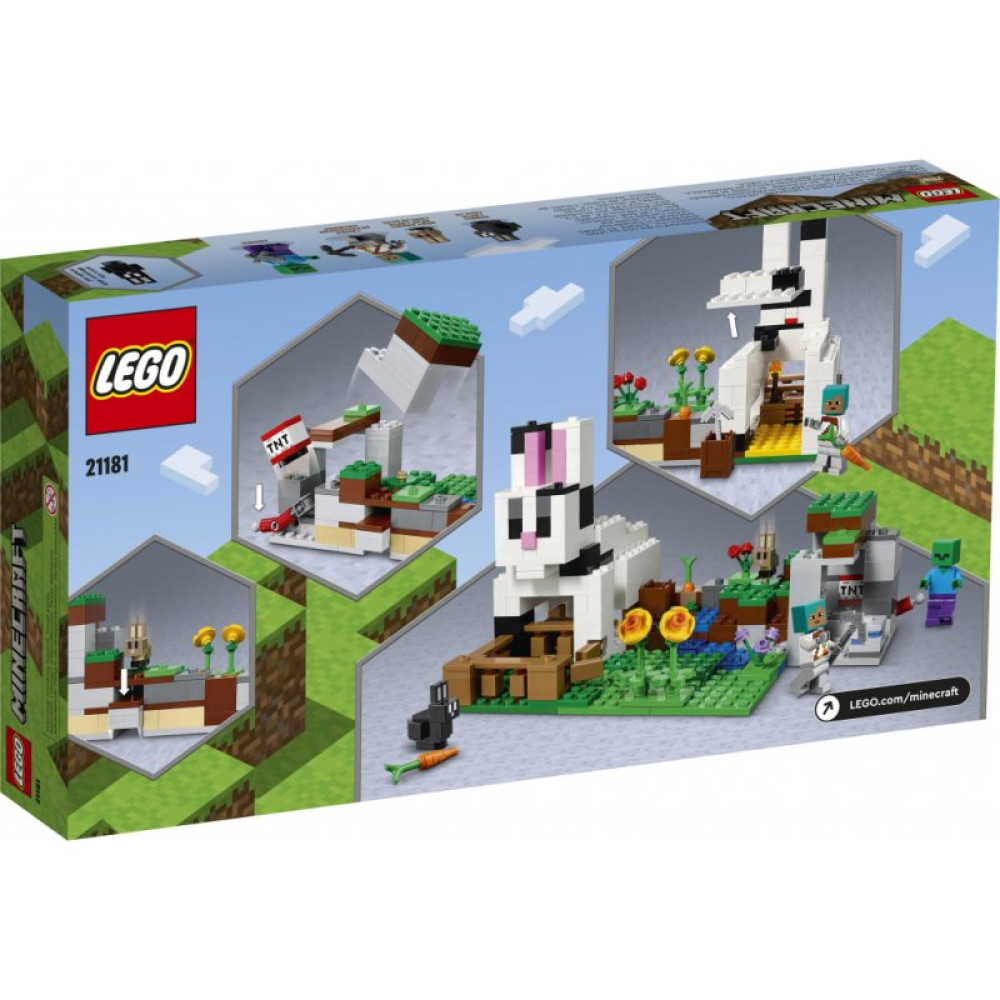 Конструктор LEGO Minecraft Кроличе Ранчо 340 деталей (21181) Конструктор LEGO Minecraft Кроличе Ранчо 340 деталей (21181)