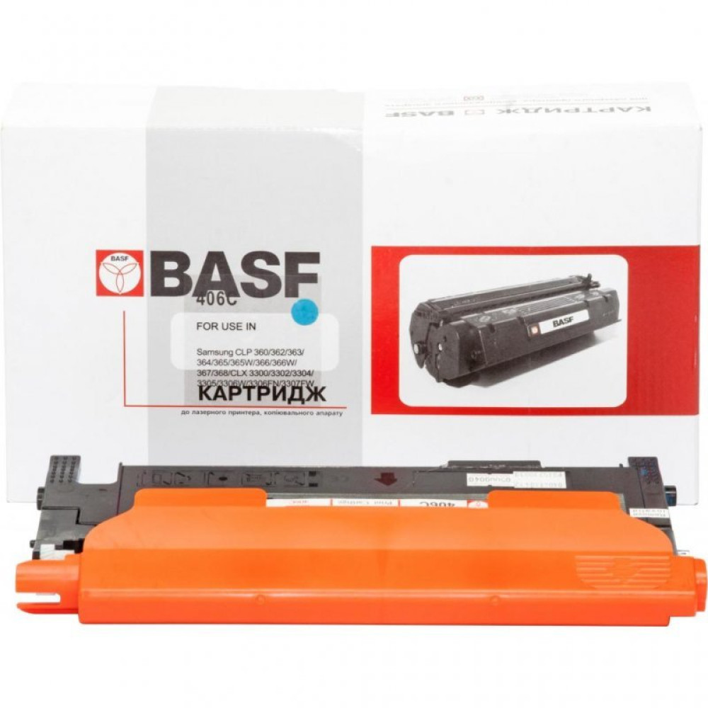 Картридж BASF Samsung CLP-365/CLX-3305/3305FN аналог CLT-C406S (KT-C406S-CLP365)_