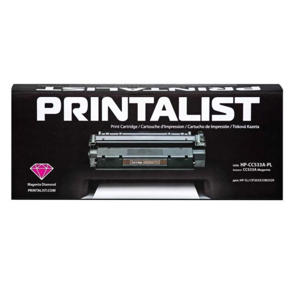 Картридж Printalist HP CLJ CP2025/CM2320, CC533A Magenta (HP-CC533A-PL)_