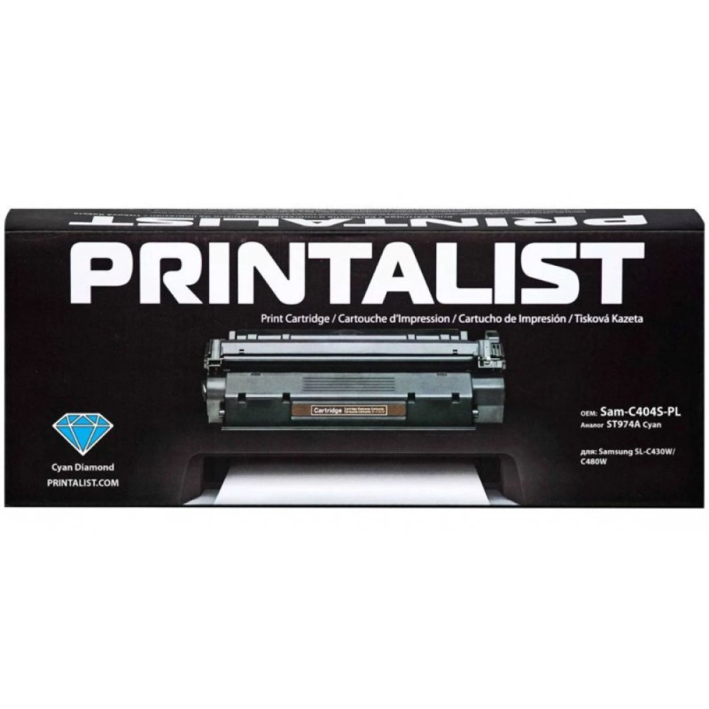 Картридж Printalist Samsung SL-C430W/C480W, ST974A Cyan (Sam-C404S-PL)_