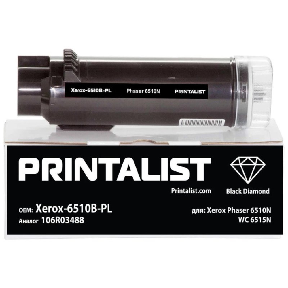 Тонер-картридж Printalist Xerox Ph6510N, WC 6515N, 106R03488 Black (Xerox-6510B-PL)_