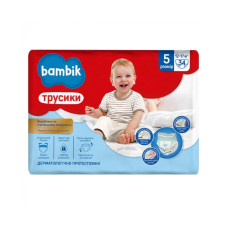 Подгузник Bambik трусики 5 (12-17 кг) 34 ш (4823071652543) Подгузник Bambik трусики 5 (12-17 кг) 34 ш (4823071652543)