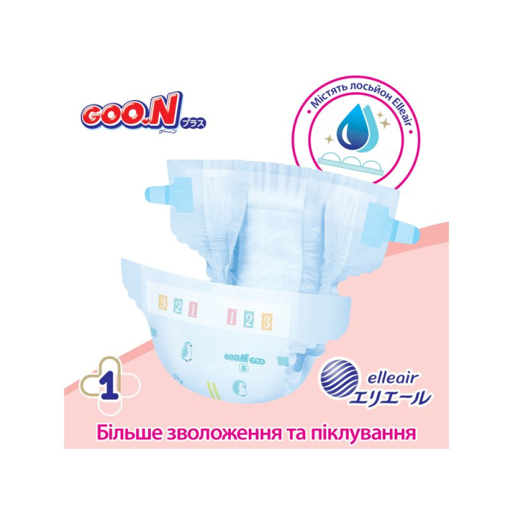 Подгузник GOO.N Plus Big 12-20 кг розмір XL на липучках 42 шт (843337)