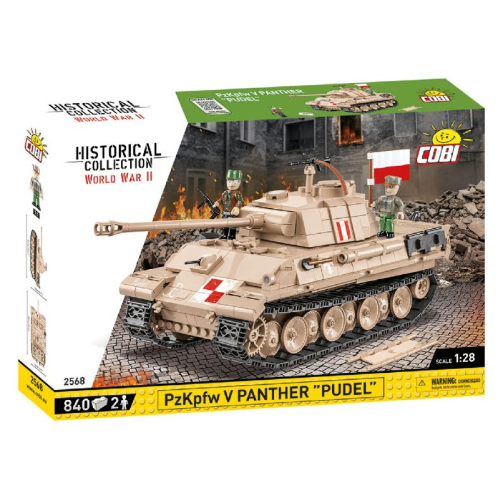 Конструктор Cobi Танк Пантера V – Пудель 1:28, 840 деталей (COBI-2568)