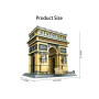 Конструктор Wange Триумфальная арка Парижа, Франция (WNG-Triomphe-Arc)