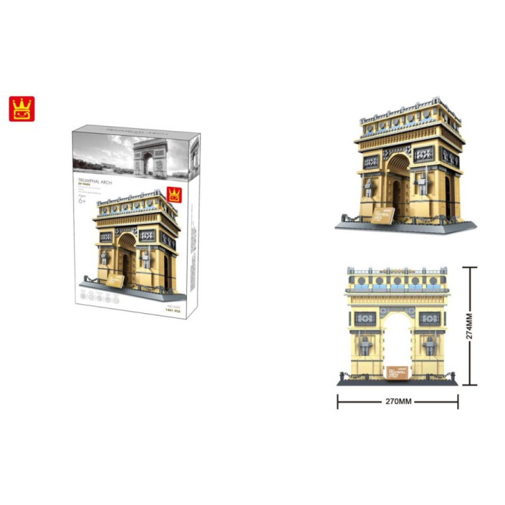 Конструктор Wange Триумфальная арка Парижа, Франция (WNG-Triomphe-Arc)