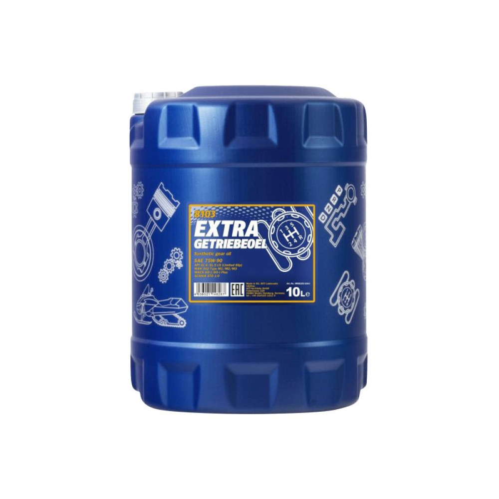 Трансмісійна олива Mannol EXTRA GETRIEBEOEL 10л 75W-90 (MN8103-10)