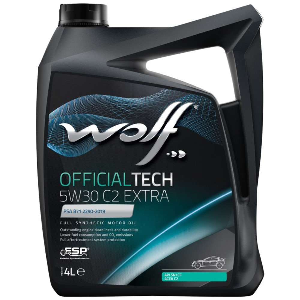 Моторное масло Wolf OFFICIALTECH 5W30 C2 EXTRA 4л (8339677)