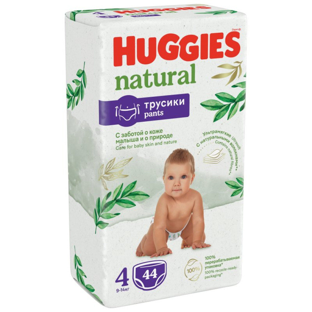 Подгузник Huggies Natural Pants Mega 4 (9-14 кг) 44 шт (5029053549569) Подгузник Huggies Natural Pants Mega 4 (9-14 кг) 44 шт (5029053549569)