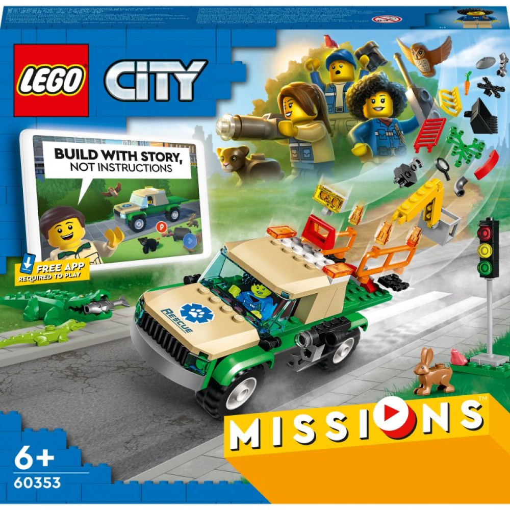 Конструктор LEGO City Missions Миссии спасения диких животных 246 деталей (60353) Конструктор LEGO City Missions Миссии спасения диких животных 246 деталей (60353)