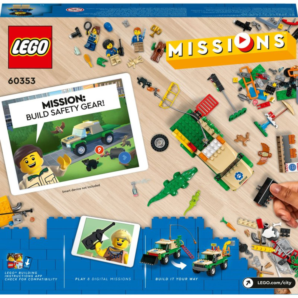 Конструктор LEGO City Missions Миссии спасения диких животных 246 деталей (60353) Конструктор LEGO City Missions Миссии спасения диких животных 246 деталей (60353)