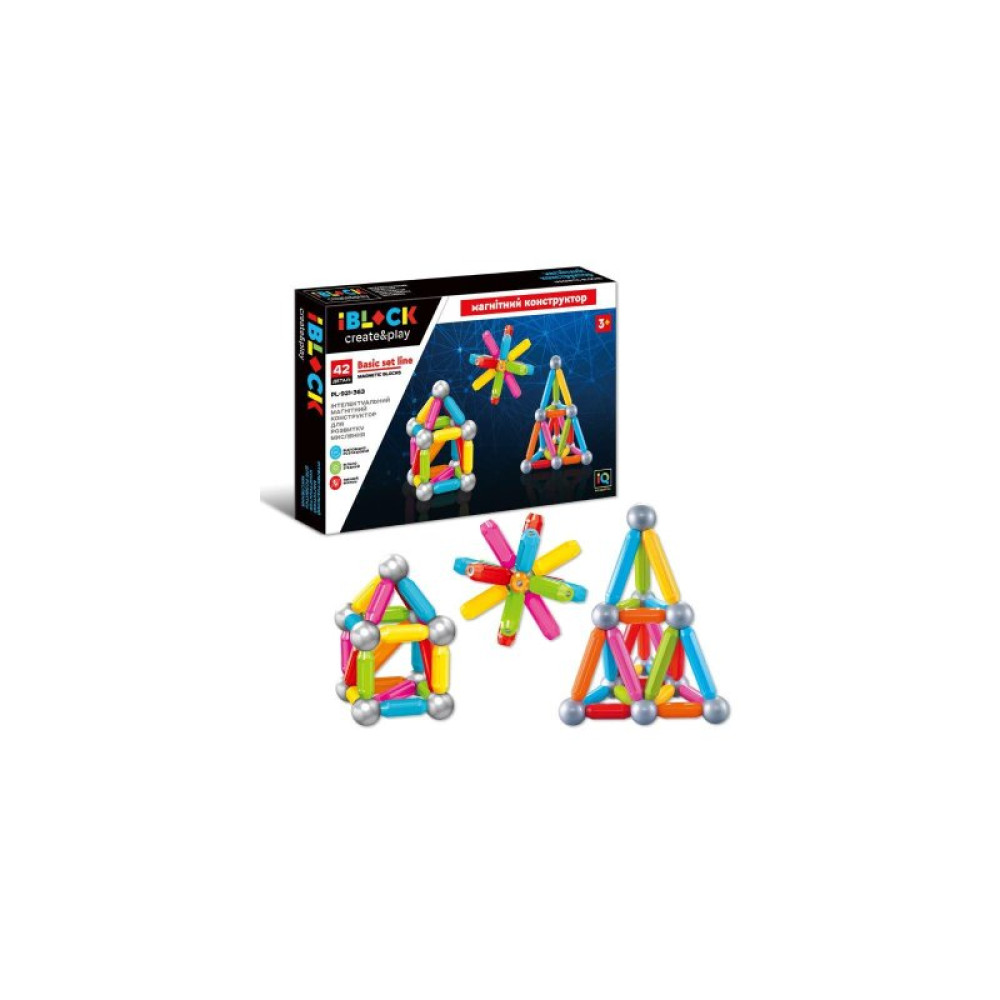 Конструктор iBlock Магнітний 42 деталі (PL-921-363)