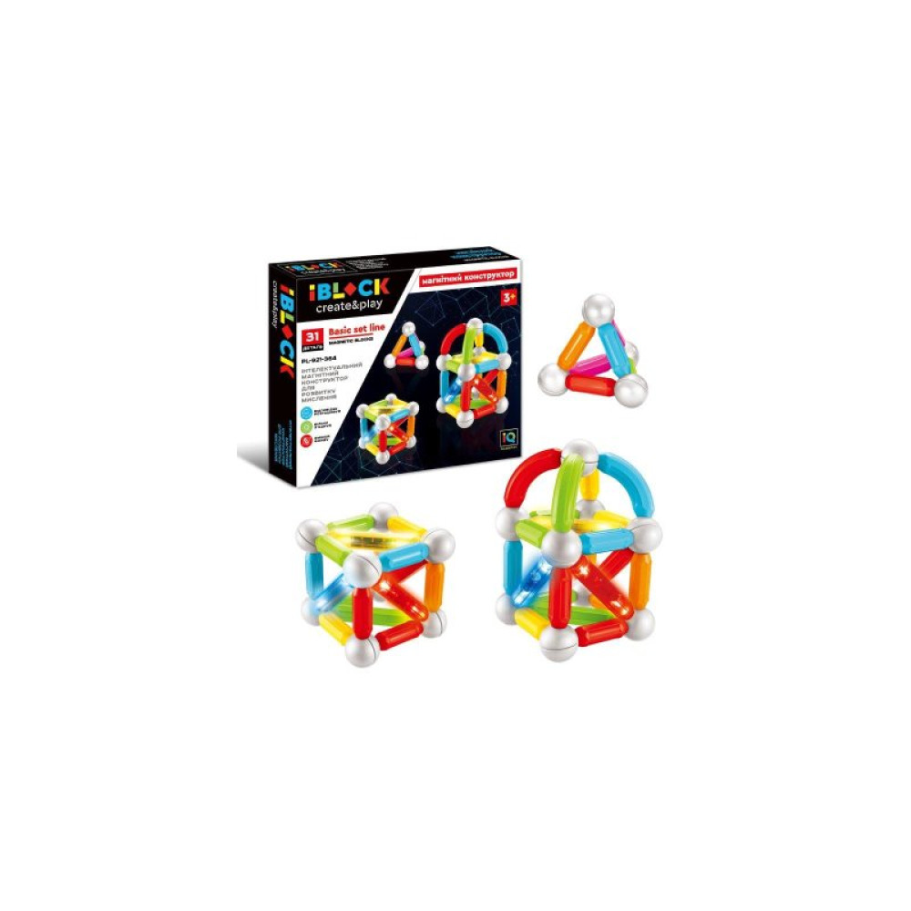 Конструктор iBlock Магнітний 31 деталь (PL-921-364)
