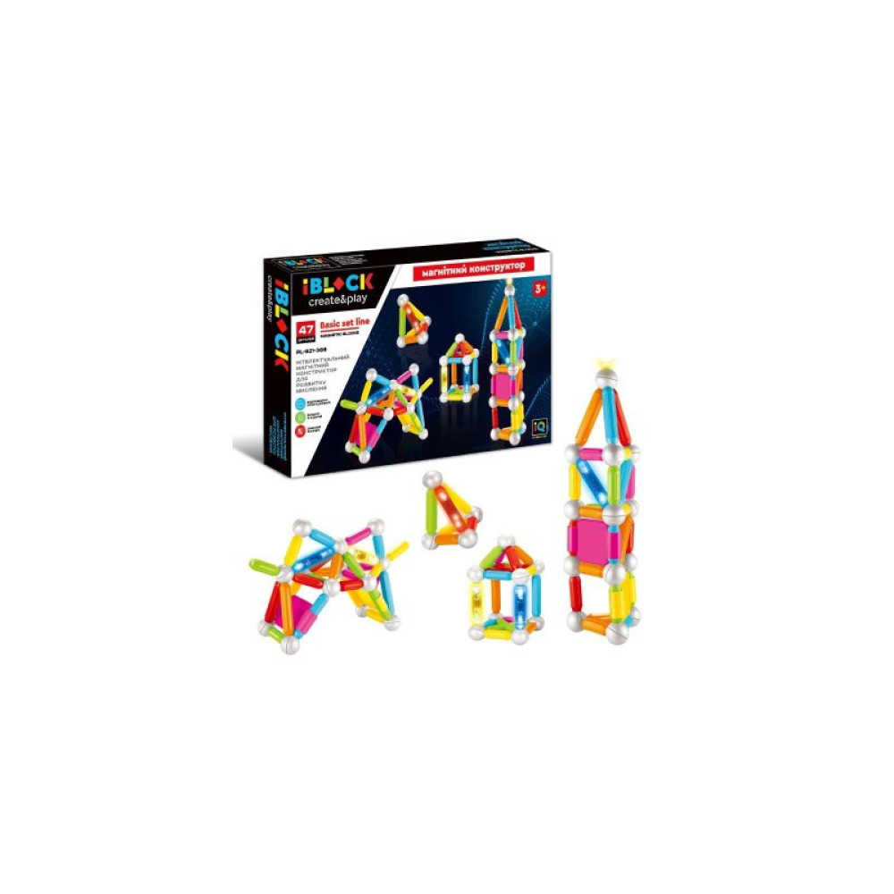 Конструктор iBlock Магнітний 47 деталей (PL-921-366)