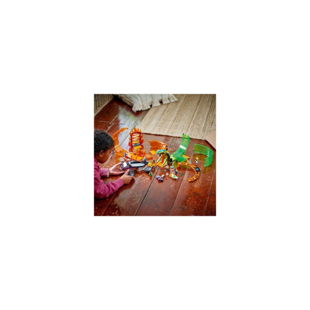 Конструктор LEGO City Stuntz Подвійна петля каскадерської арени 598 деталей (60339)